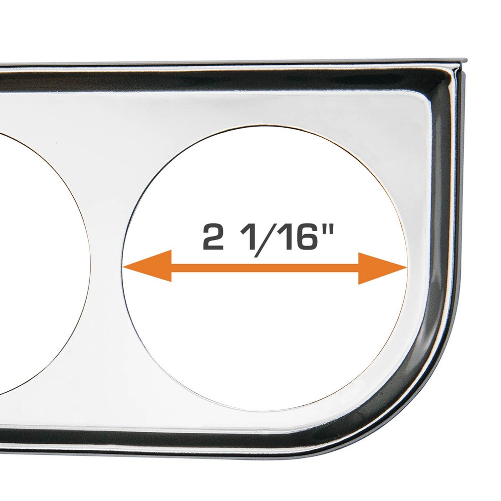 GlowShift Universal Chrome Quad Gauge Under Dash Mounting Bracket Pod 52mm