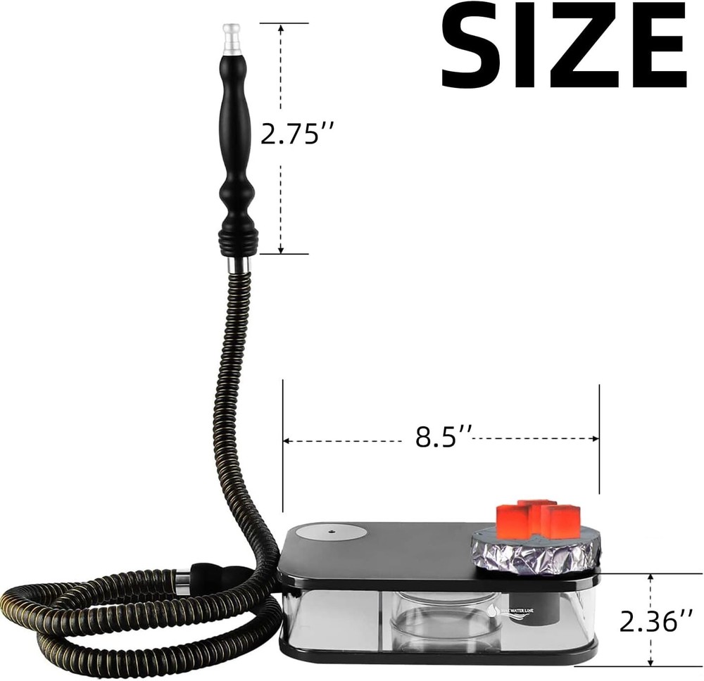 Hookah Hookahs Book Acrylic Hookah Set Flat Box Hooka Portable Hookah Shisha