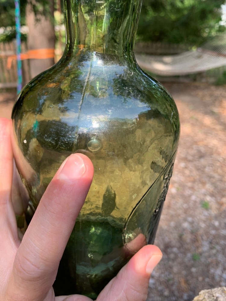 Antique French Cognac Pellisson Bottle [Crogmac Piellison Crognac Tiellison]