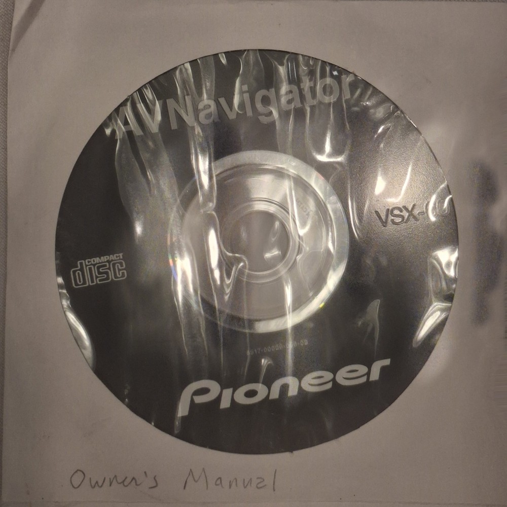 Pioneer Elite VSX-60 CD AVNAVIGATOR PROGRAM
