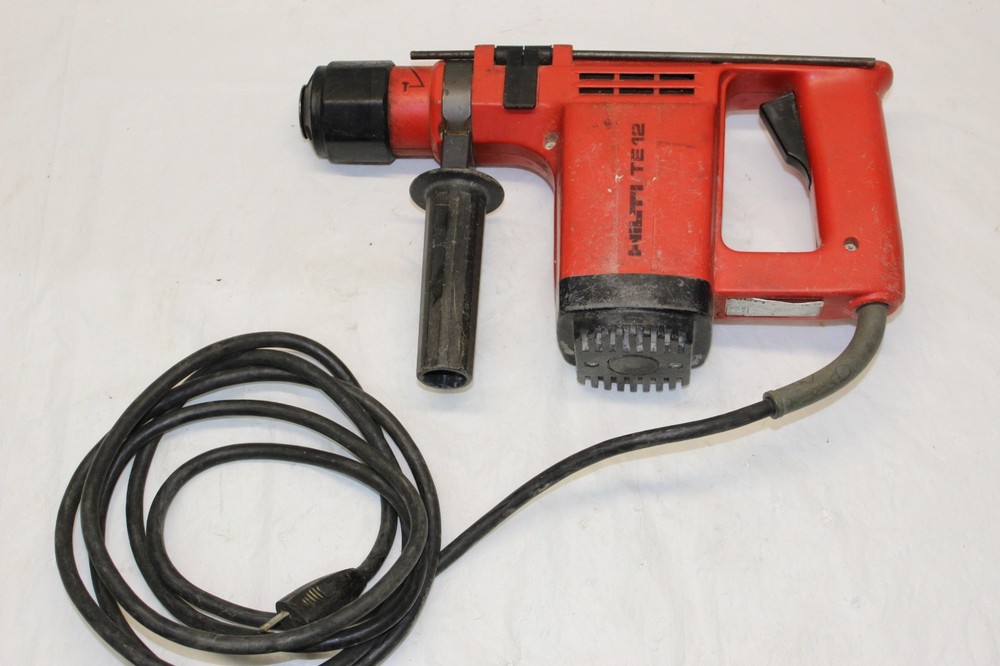 Hilti TE12 SDS Rotary Hammer Drill with Case Masonry Drill Bits TESTED P12