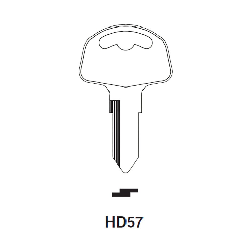 HD57 Key Blank Nickel