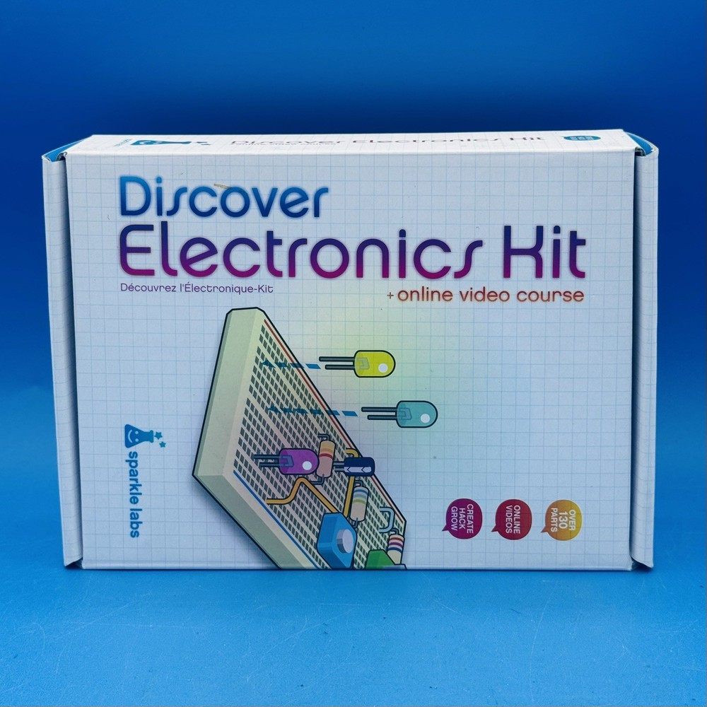 Discover Electronics Kit Sparkle Labs STEM Circuit Learning Set + Online Video