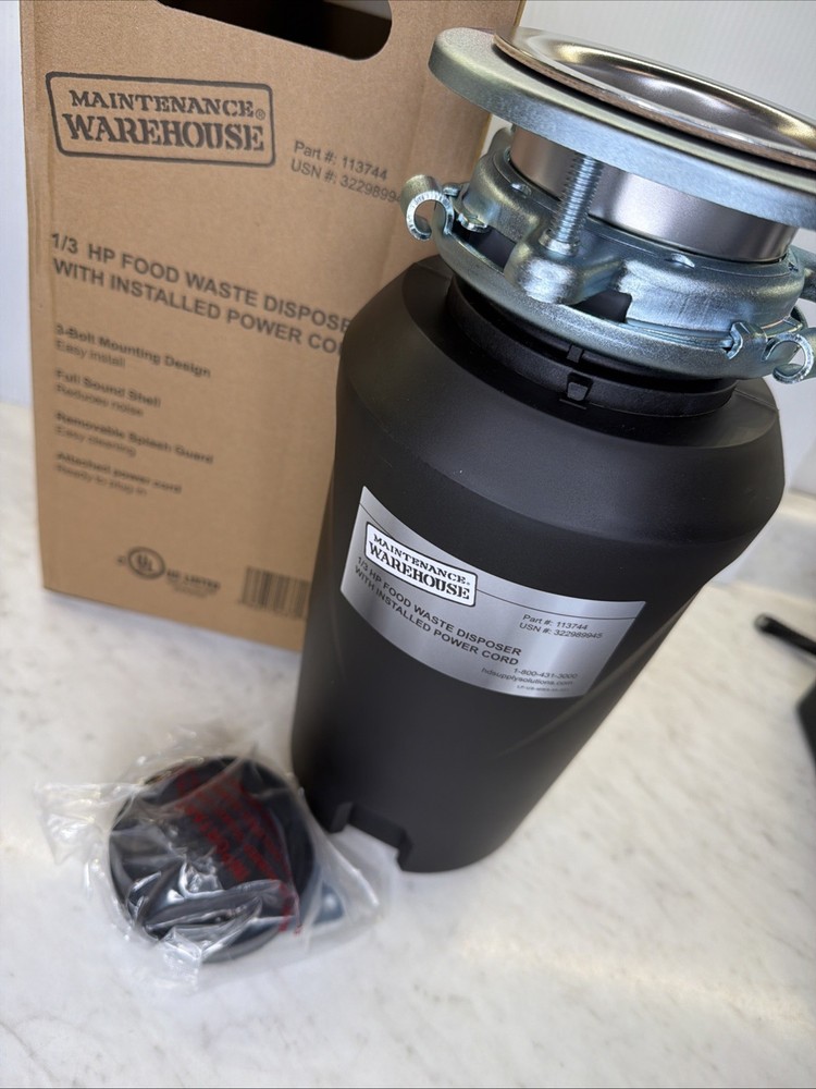 Maintenance Warehouse Garbage Disposal 1/3 HP With power cord part#113744