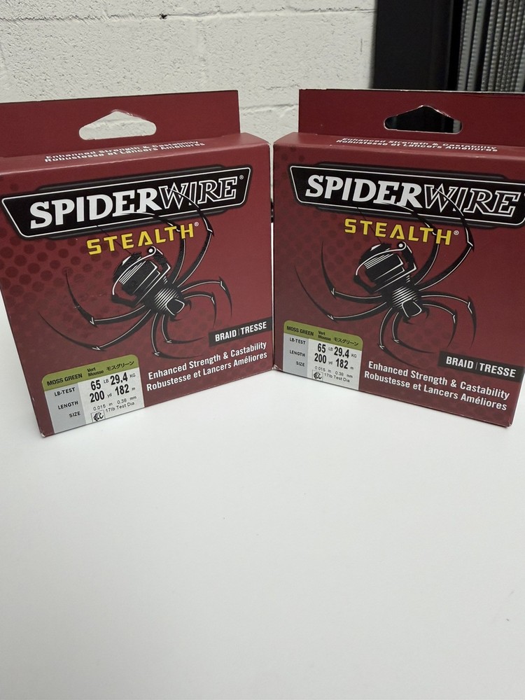 Spiderwire Stealth Braid Superline Fishing Line 65lb 200yd  (2 pcs bundle pack)