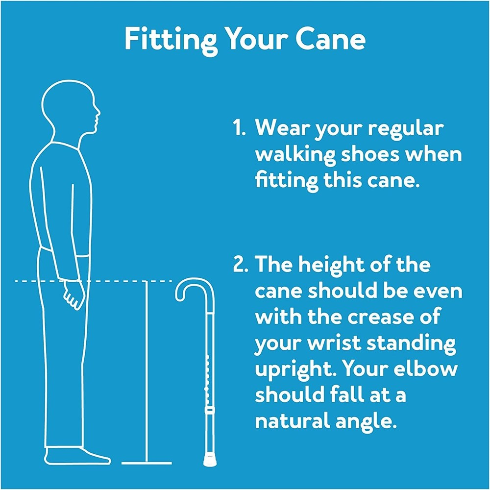 ProBasics Black Folding Cane For Men and Women, Adjustable Foldable