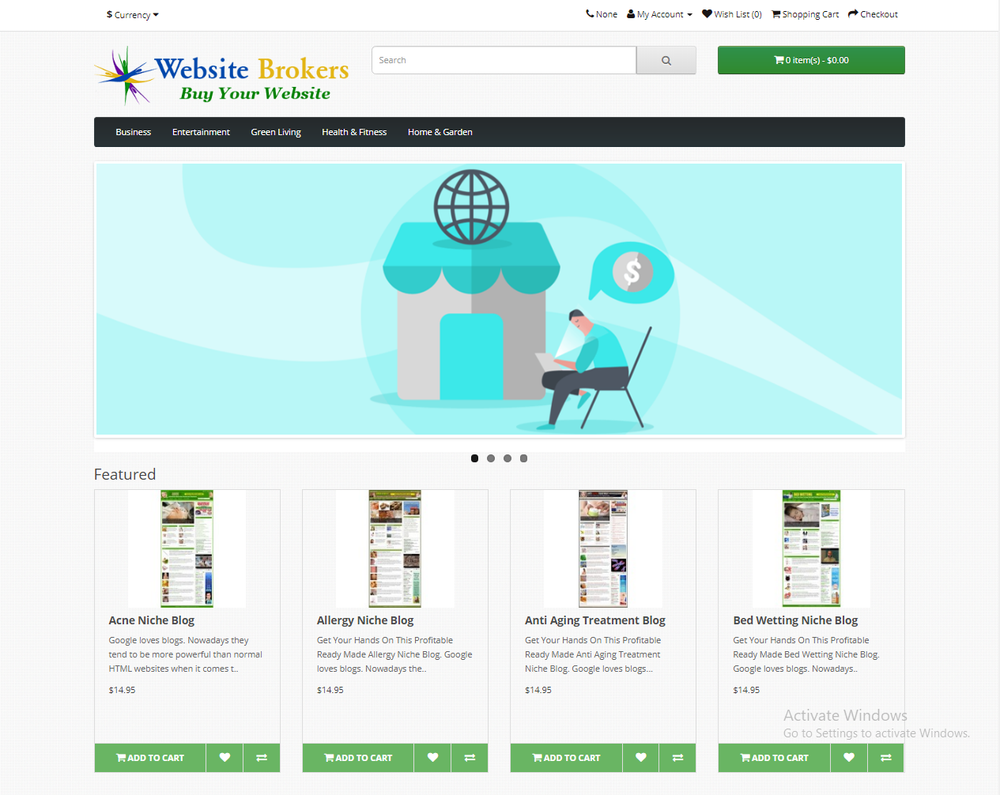 Sell Websites online - complete website 30 scripts included free Hosting /setup