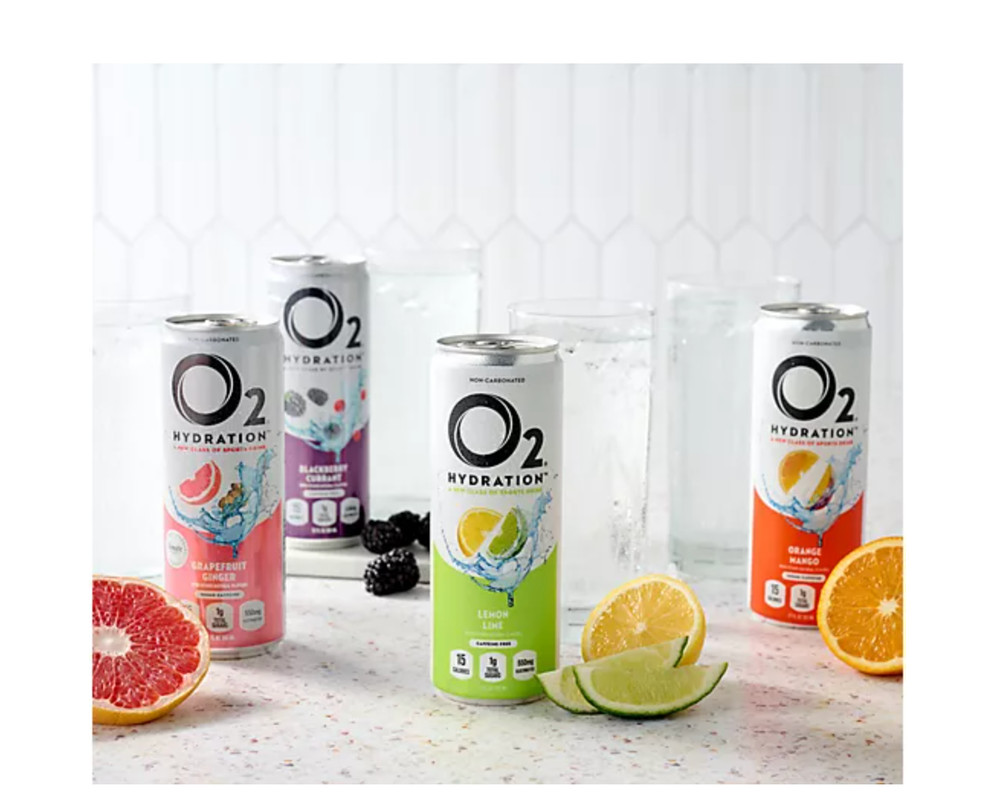 O2 Hydration (12) 12oz Cans Electrolyte and Hydration Drink