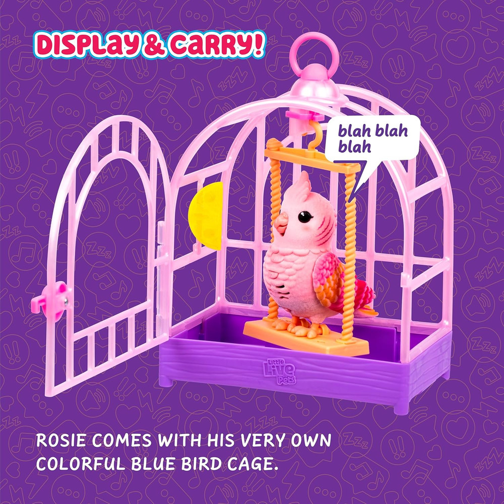 My Really Real Talking Bird Toy Rosie Interactive Voice Repeating 20 + Sounds Ca