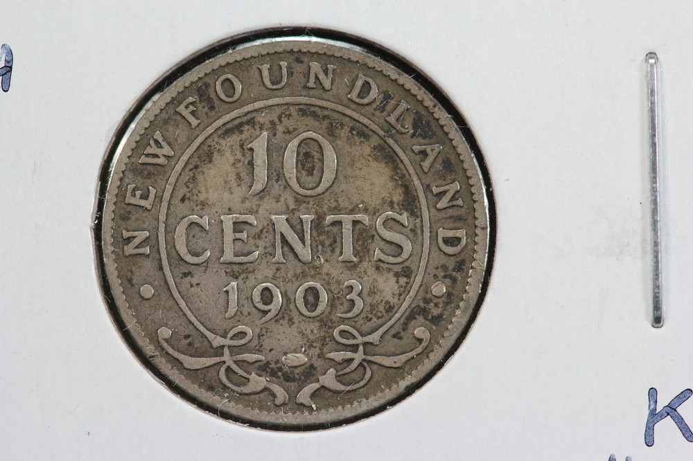 1903 Newfoundland 10 Cents KM# 8 3WP1