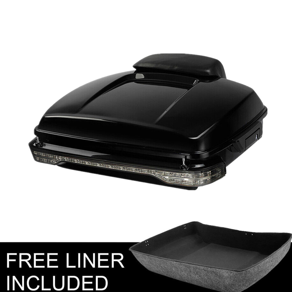 Chopped Trunk Backrest Tail Light Fit For Harley Road Glide 14-25
