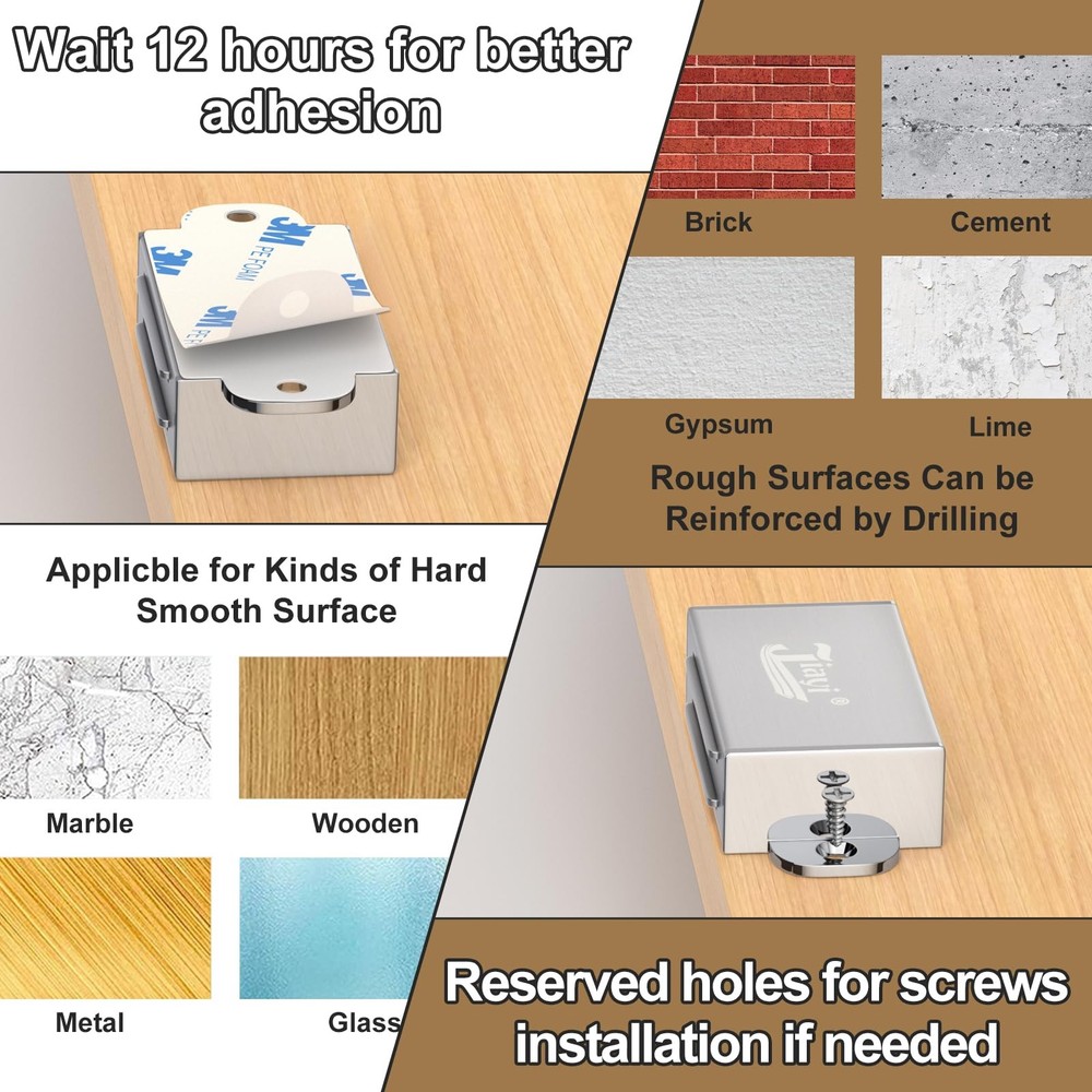 Cabinet Magnetic Door Catch Jiayi 4 Pack 4 Pack, Silver