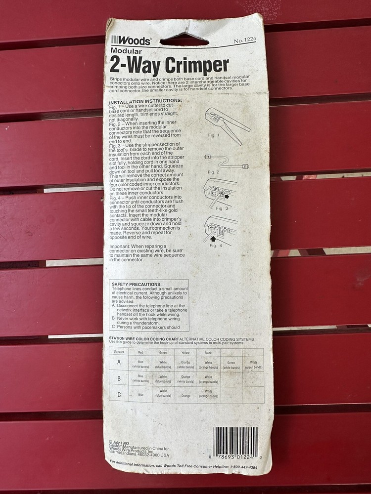 Woods Modular 2 Way Crimper Kit Phone Tools