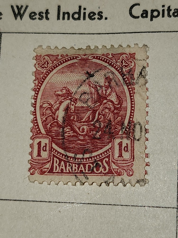Foreign Barbados 1d Stamp Used - #H59