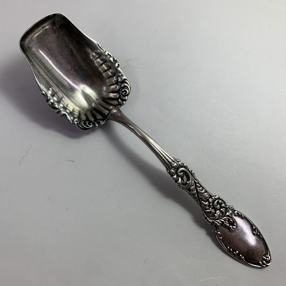 Frank Whiting Sterling Flatware, Tyrolean, Sugar Spoon Shell 5 3/4 inches