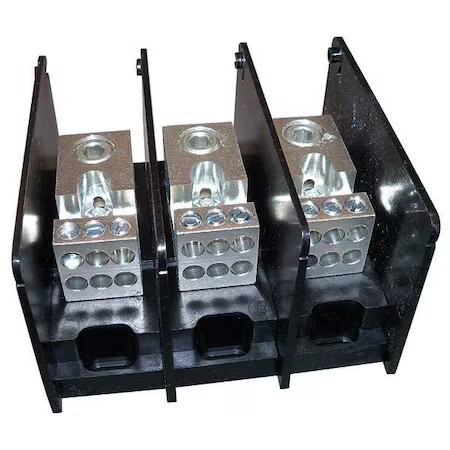 Mersen Mpdb67663 Power Distribution Block, Open, 3 Pole, 310 A Copper, 1,
