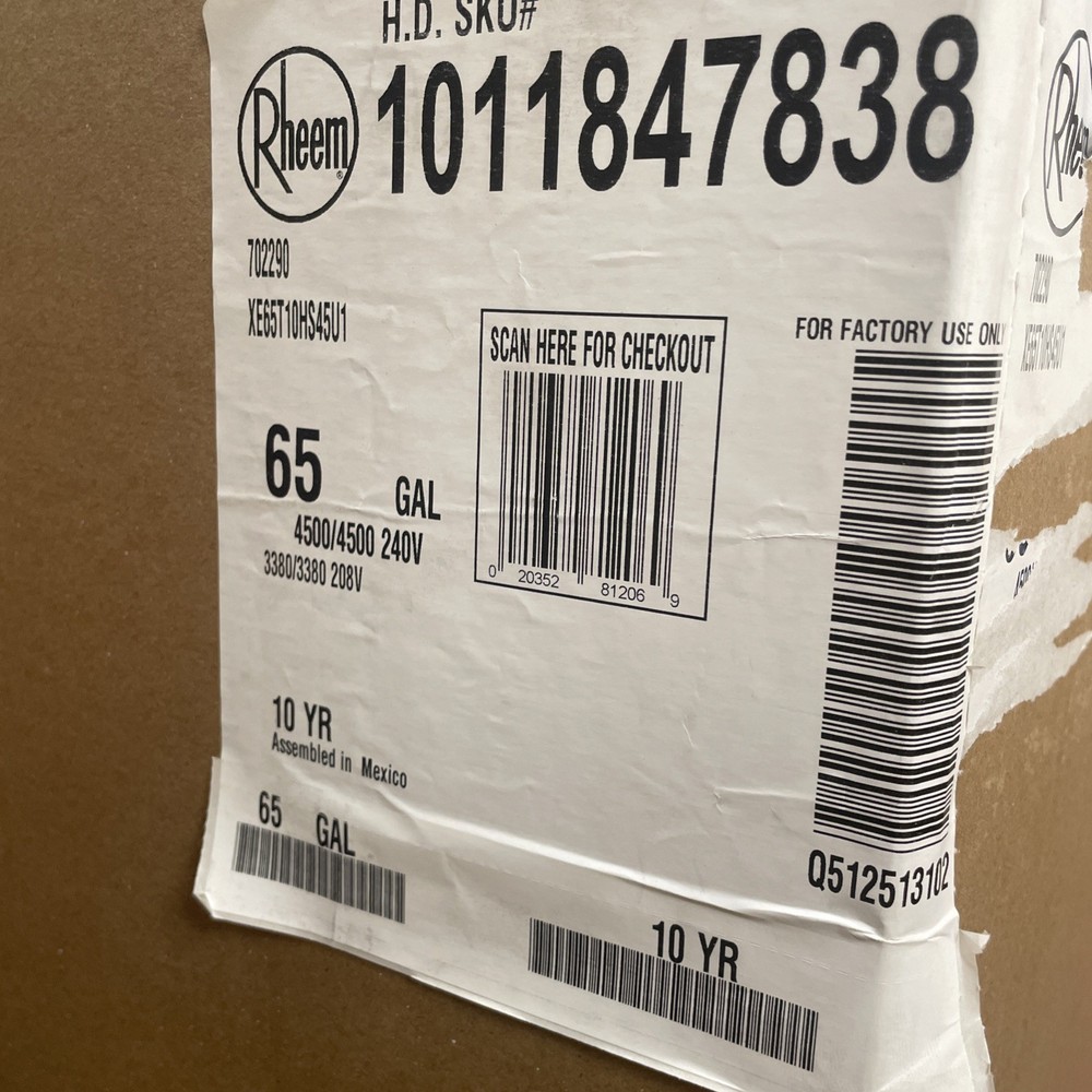 ProTerra 65gal Smart Hybrid Heat Pump Water Heater XE65T10HS45U1 (NEW)