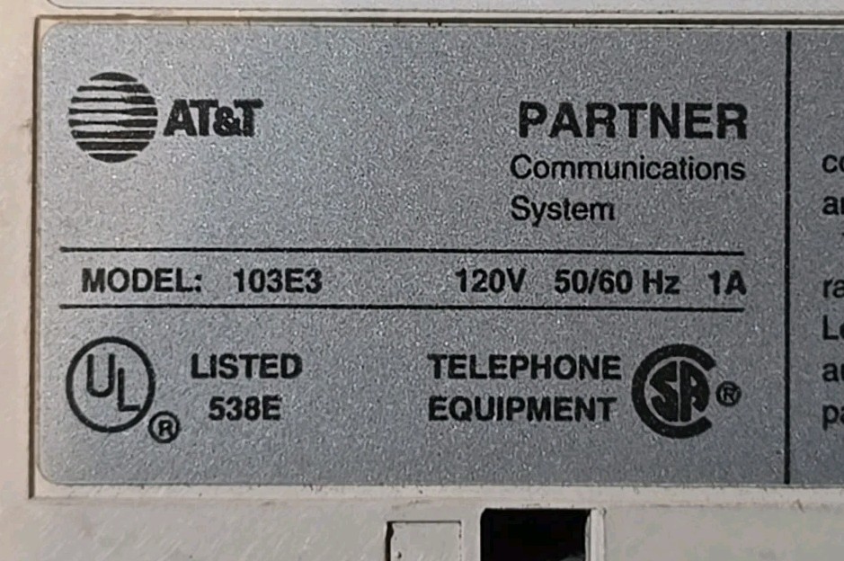 AT&T Lucent Partner 103E16 Control Unit w/ 206E 308EC Modules Phone System