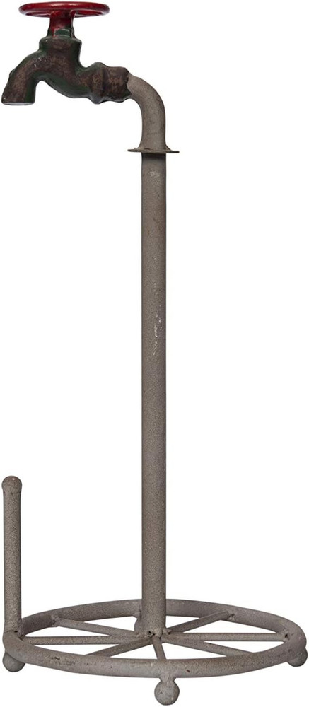 Rustic Metal Faucet Paper Towel Holder