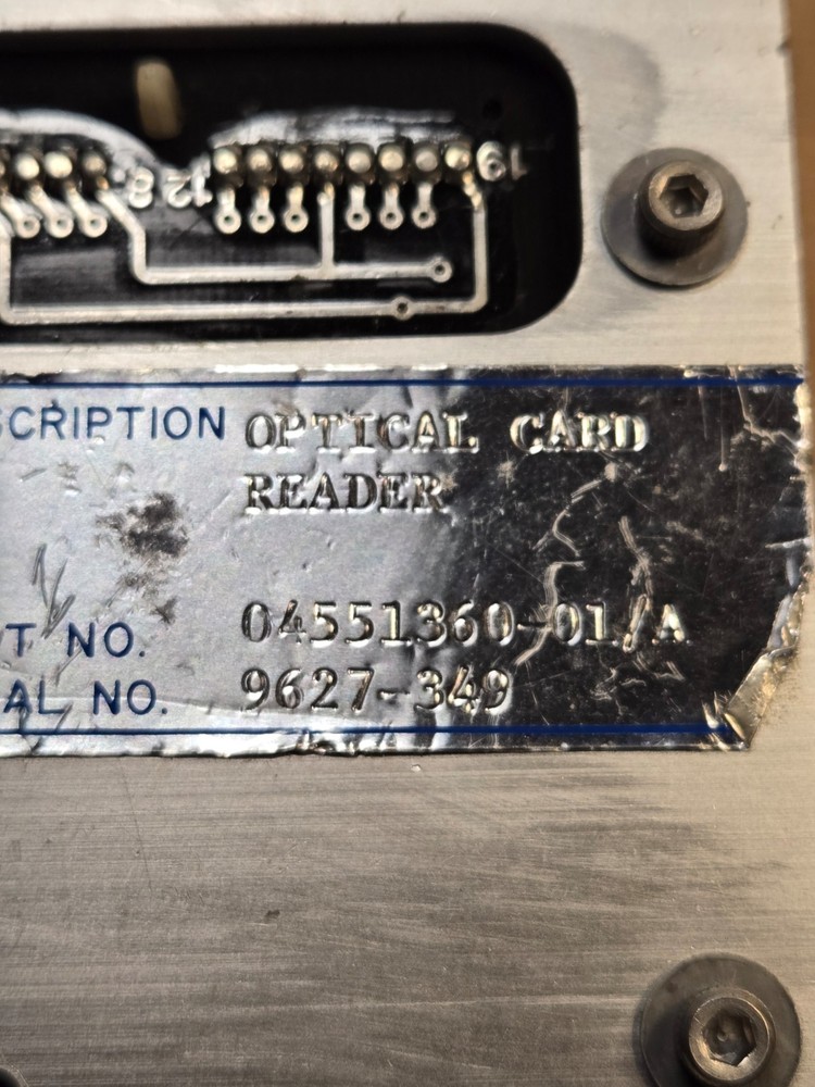 General Atomic Optical Card Reader Vintage 1984 - Untested