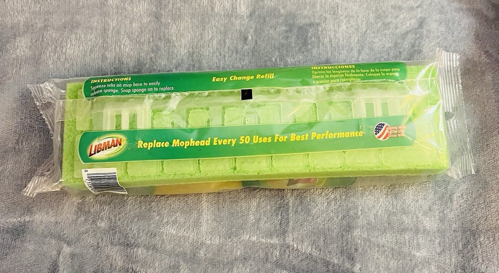 Libman Scrubster Mop Refills Easy Change Snap On Refill Super Absorbent #03105