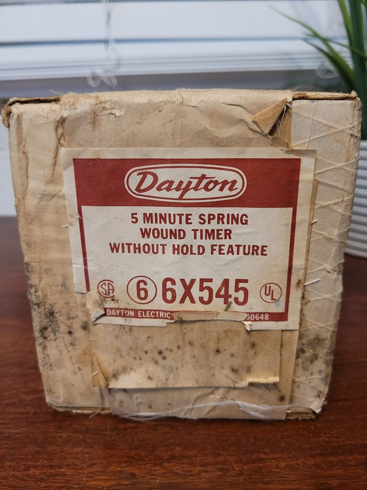 Dayton 5 Minute Spring Wound Timer Without Hold Feature 6X545