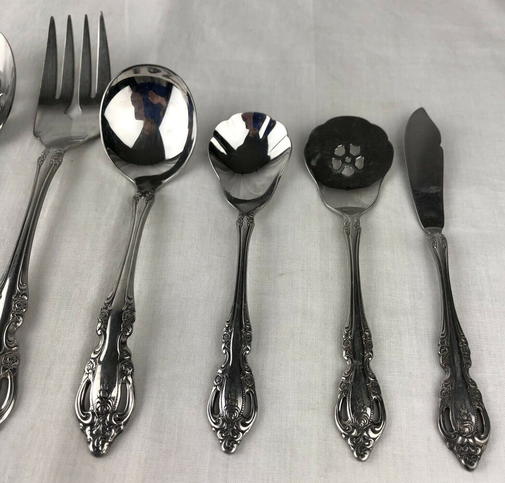 Oneida Community Brahms Stainless Flatware 7 Serving Pc Sauce Ladle Meat Fork