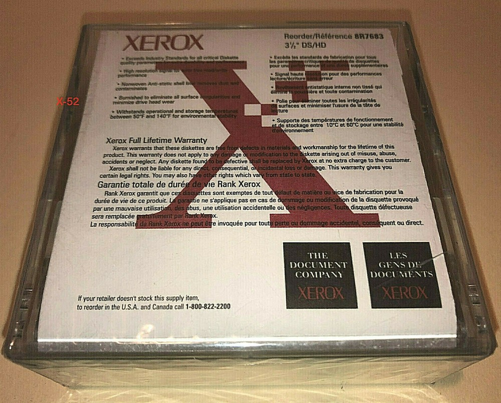 Xerox 10 Pack Diskettes DS/HD 8R7683 IBM Format Formatted Micro Diskette NEW