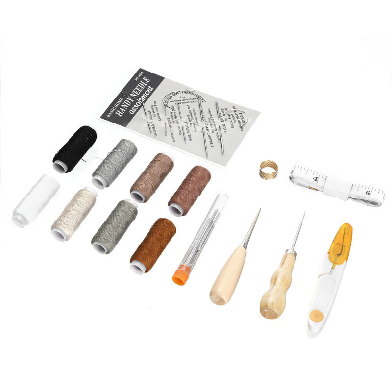 29 Leather Craft Punch Tools Kit Stitching Carving Working Sewing Saddle Groover