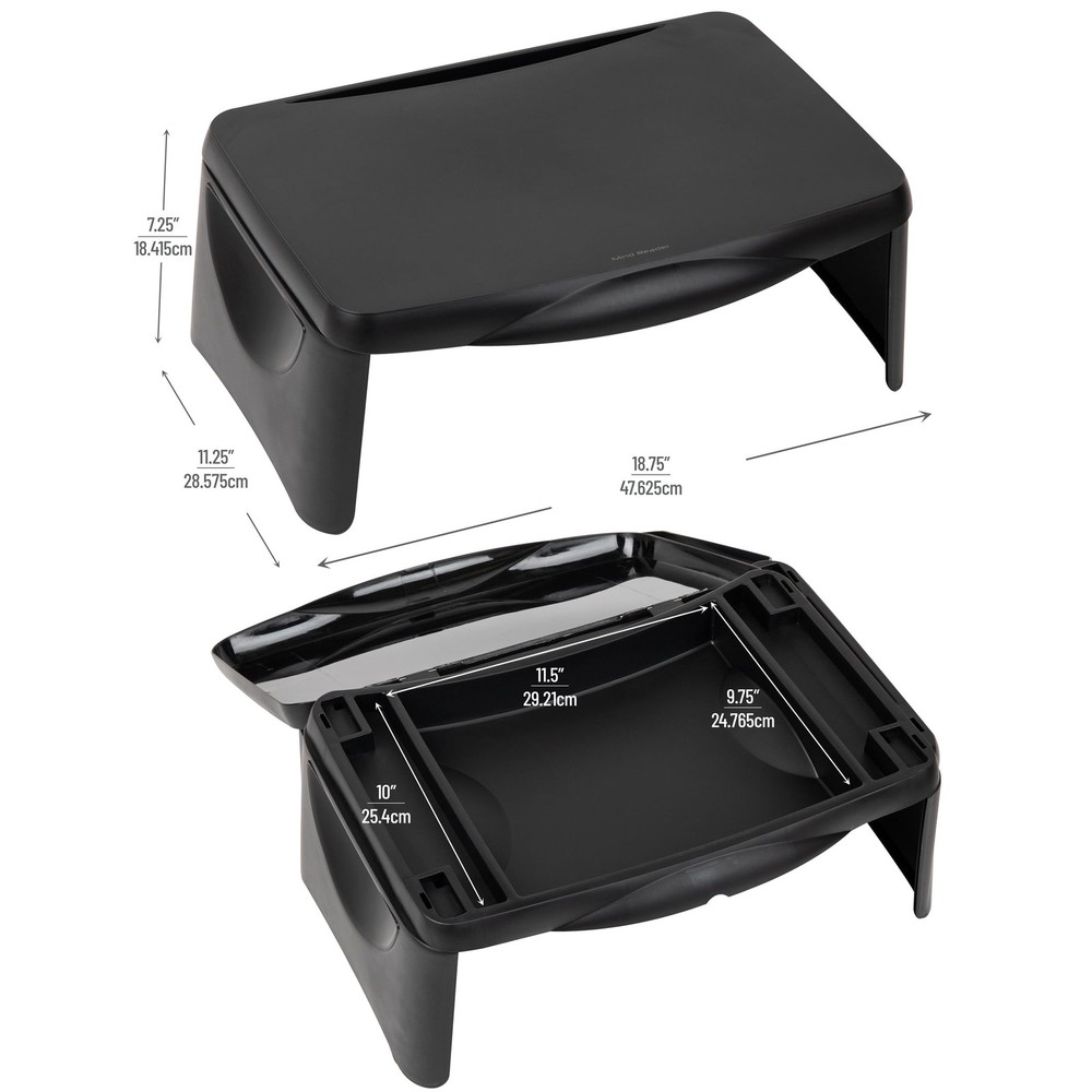 Mind Reader Lap Desk/Laptop Stand, Bed Tray, Folding Legs, Portable, Dorm, Pl...
