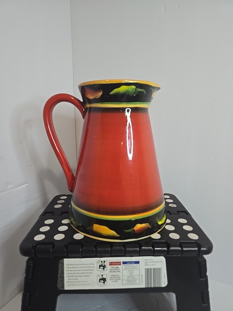 Clay Art Jalapeno Pitcher*READ DESCRIPTION *