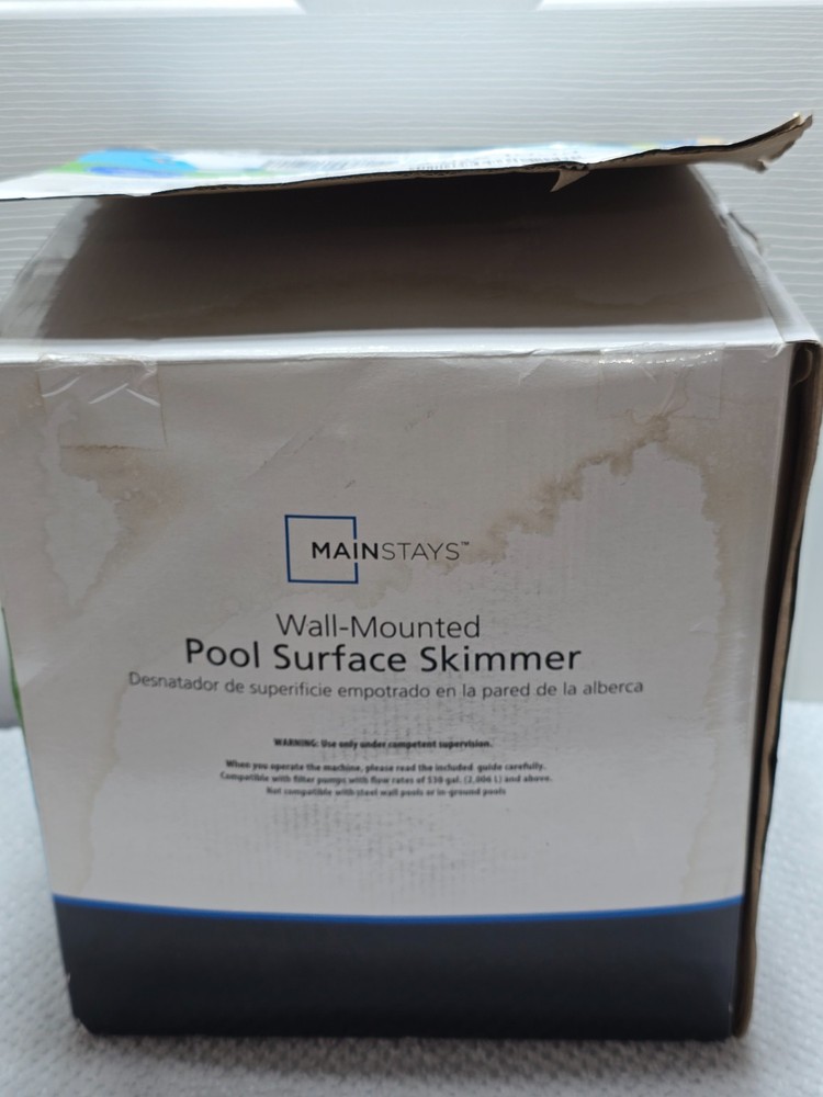 Mainstays Wall-Mount Pool Surface Skimmer Include 2 Brackets To Fit Above Pool M
