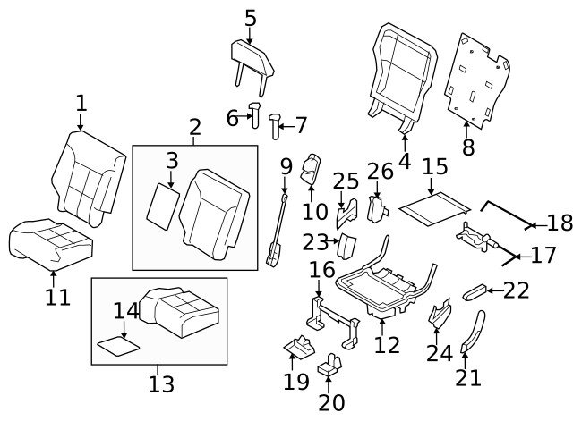 Genuine Ford Headrest Outer BT4Z-78611A08-AD