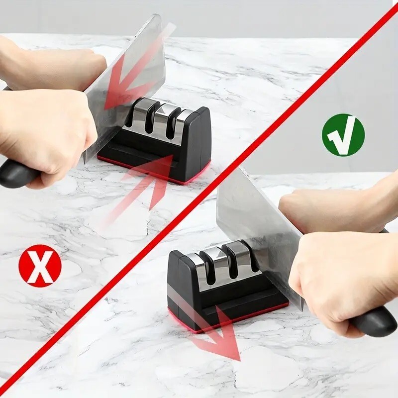 Knife Sharpener Priority Chef Version Kitchen All Knifes Blade 3 Section Tool