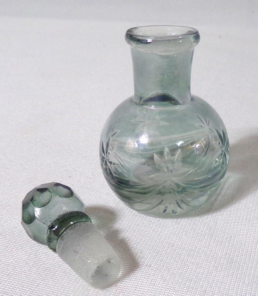 Antique Cut Crystal Perfume Bottle