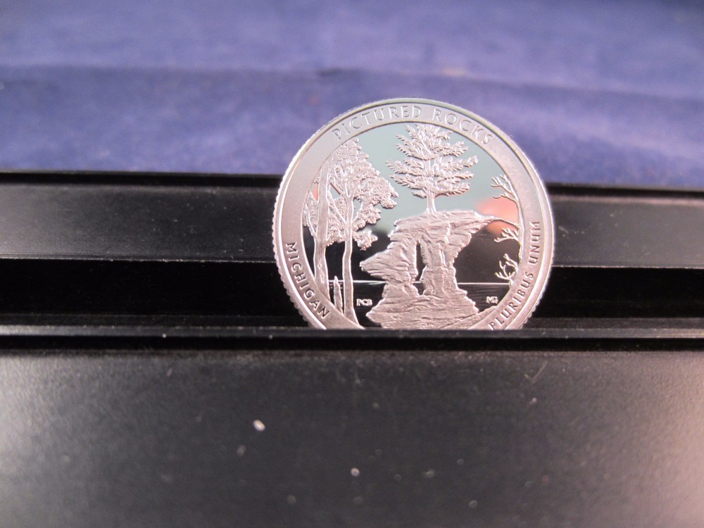 2018 S Silver Quarter Pictured Rocks  MI Deep Cameo Mirror  Proof Upper  Grade