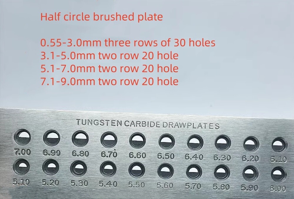 Wire Drawplate Jewelry Making Tools Half Round Square Triangle Hexagonal