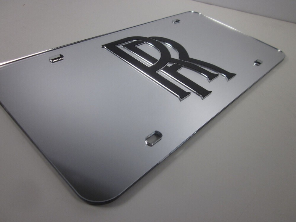 Rolls-Royce Acrlic Mirror License Plate Auto Tag nice