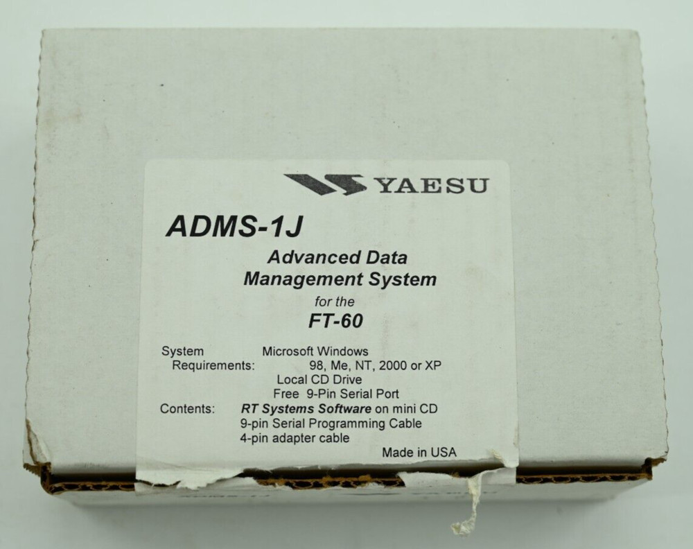 Yaesu FT-60 Programming Software ADMS-1J and Programing Cable NEW in Box