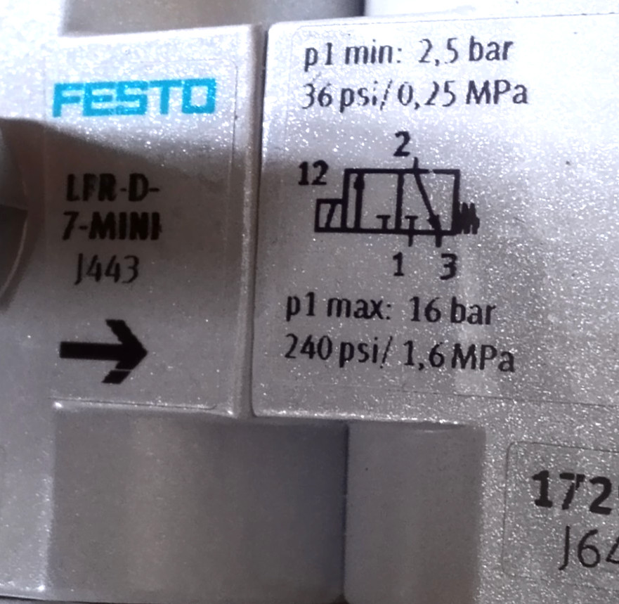 Festo LFR-D-7-Mini J443 Filter Regulator Service Unit See Description