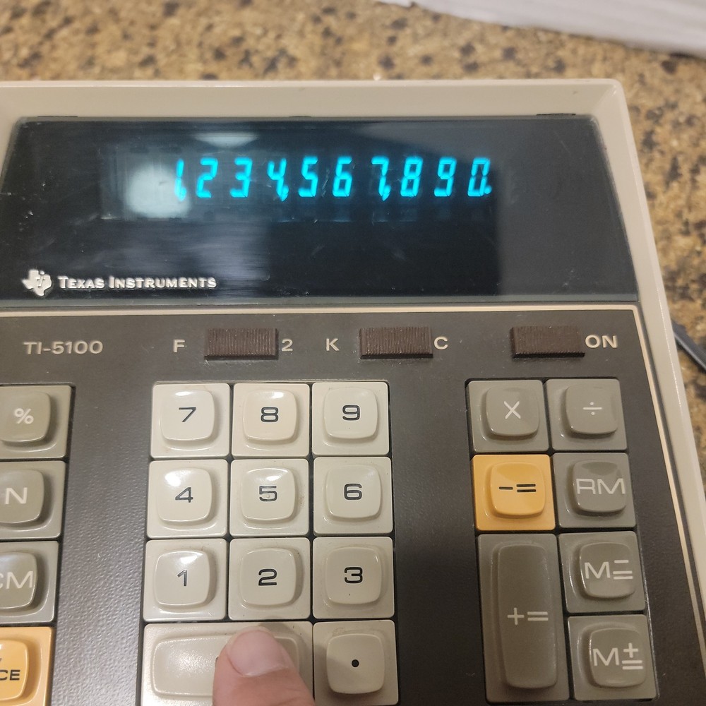 Texas Instruments Electronic Calculator TI-5100 with AC Adapter