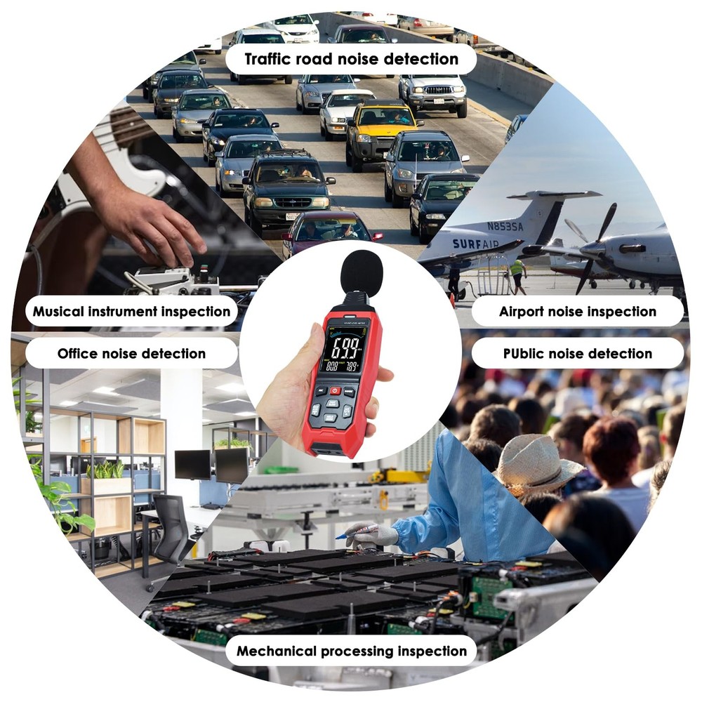 Decibel Meter with Data Logging Sound Logger, 30~130dB...