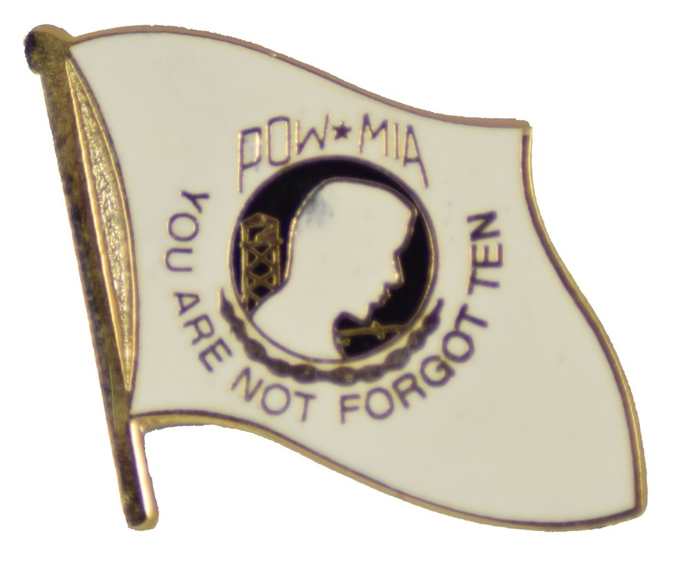 POW/MIA FLAG - WHITE HAT PIN