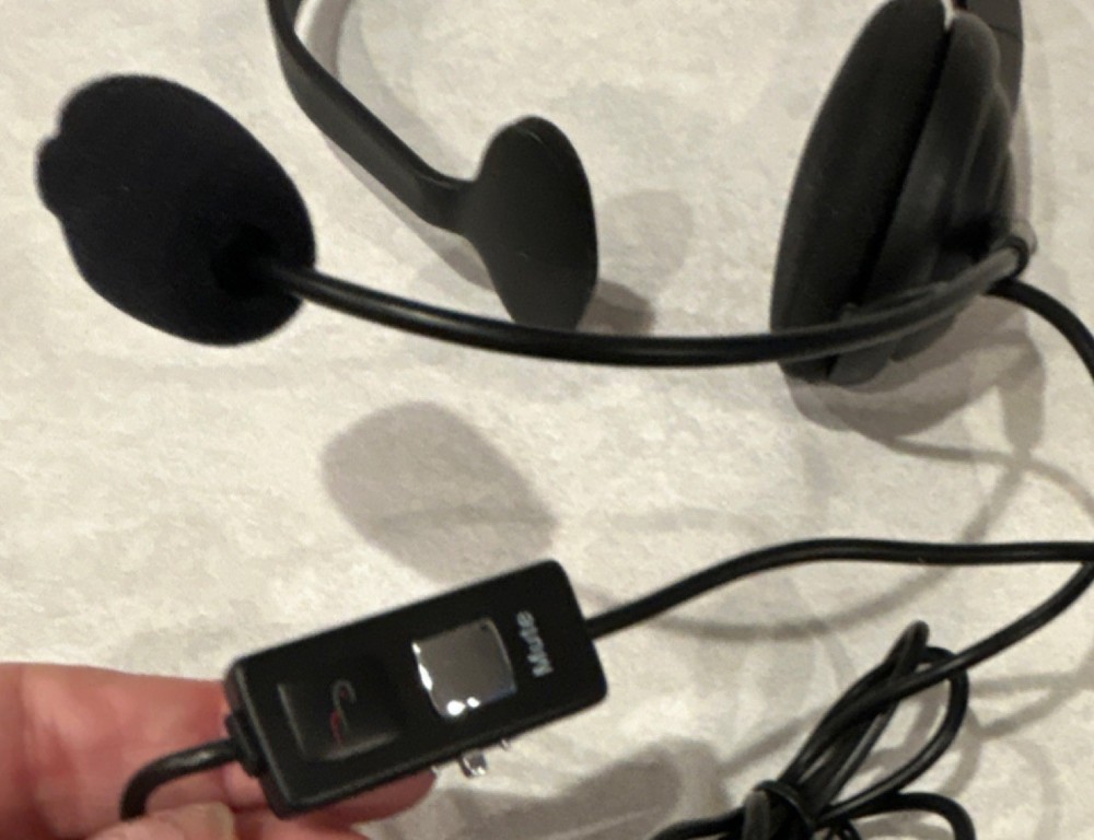 Rocketfish Broadcaster PS3 USB Wired Headset Boom Mic Adjustable Headband 15ft