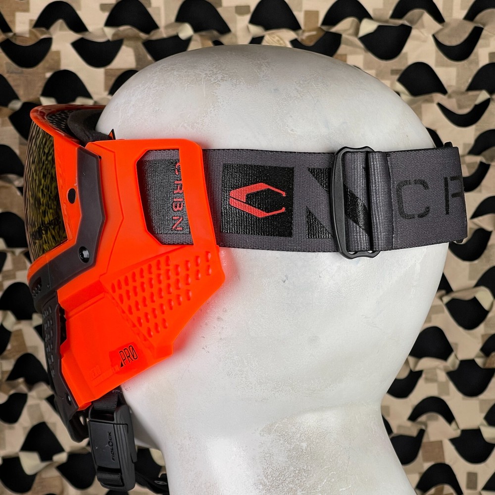NEW Carbon CRBN Zero Pro Paintball Mask (More Coverage) - Blaze - Red Mirror