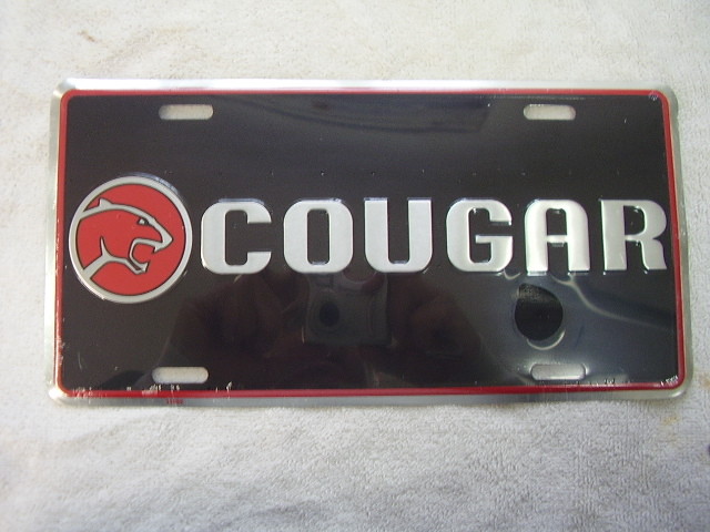MERCURY COUGAR   LICENSE PLATE   NO LONGER AVAILABLE