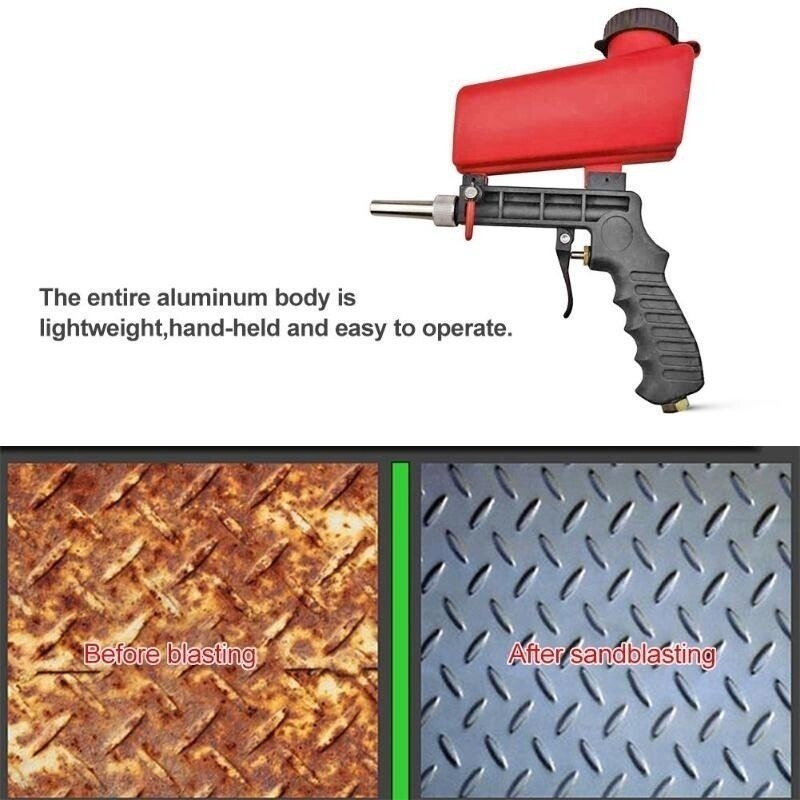 Portable Air Sandblaster Gun Tool Adjustable Handheld Air Sandblasting Tool