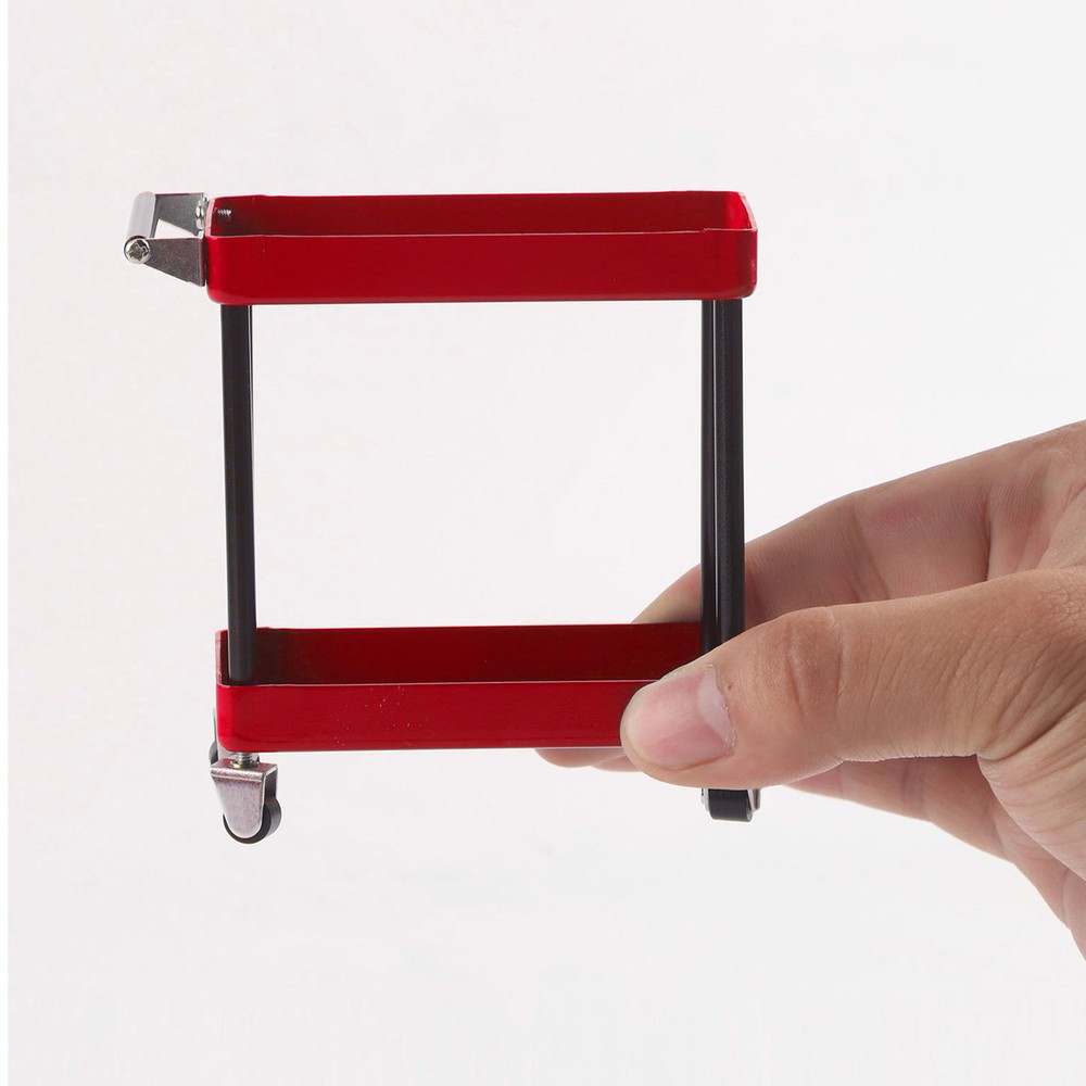 (Red)Service Tool Cart | 2-Tier Tools Storage Trolley | Mobile Workshop