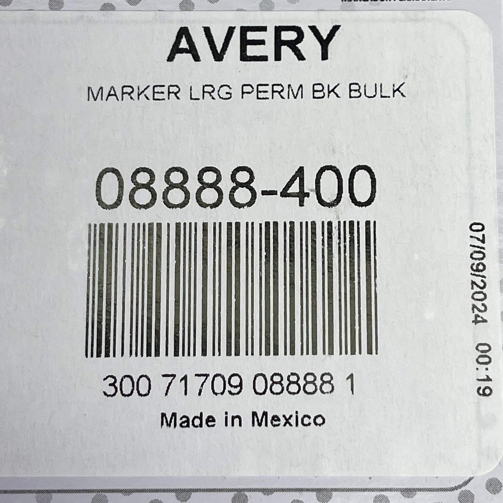 AVERY (2-PACK) Marks A Lot Permanent Markers Chisel Dozen Black 08888