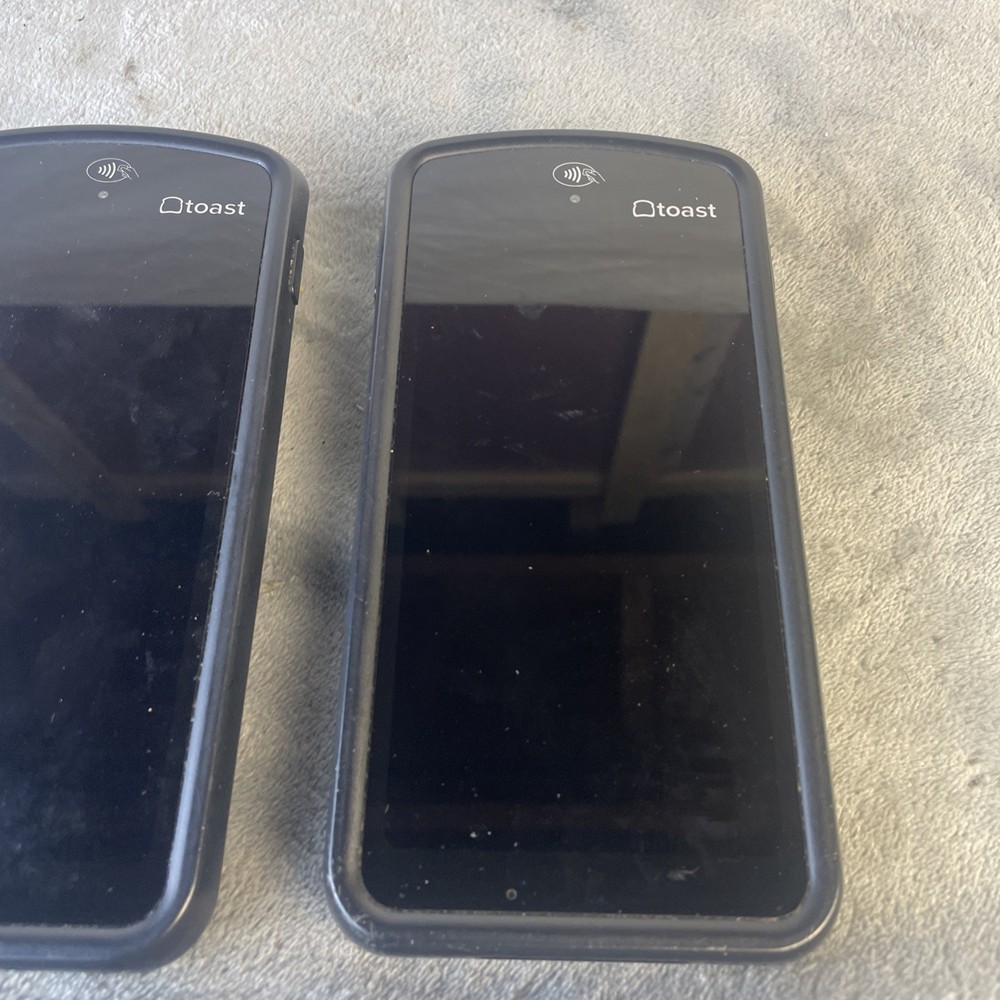 Two Toast Flex POS Go 2 Handhelds Pair Tablet Mobile Computer Device Bundle